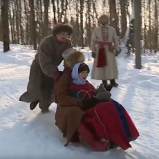 Видеорассказ «Зимние забавы в Саранске XVII века – катание на санях»